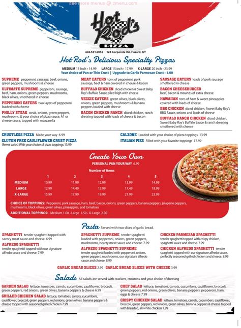 Hot rod's pizza hazard menu. Things To Know About Hot rod's pizza hazard menu. 